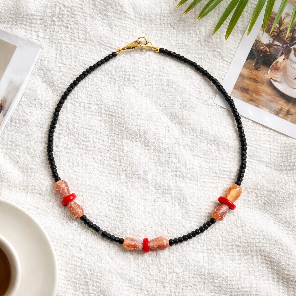 Agat cracked si hematite
